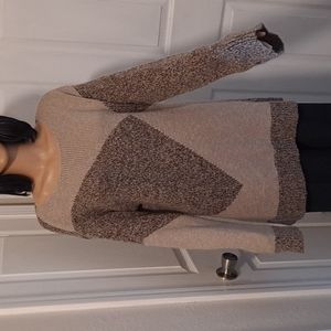 Amber Sun Brown/Tan Argyle-Style Long Sleeve Sweater from Nordstrom XL